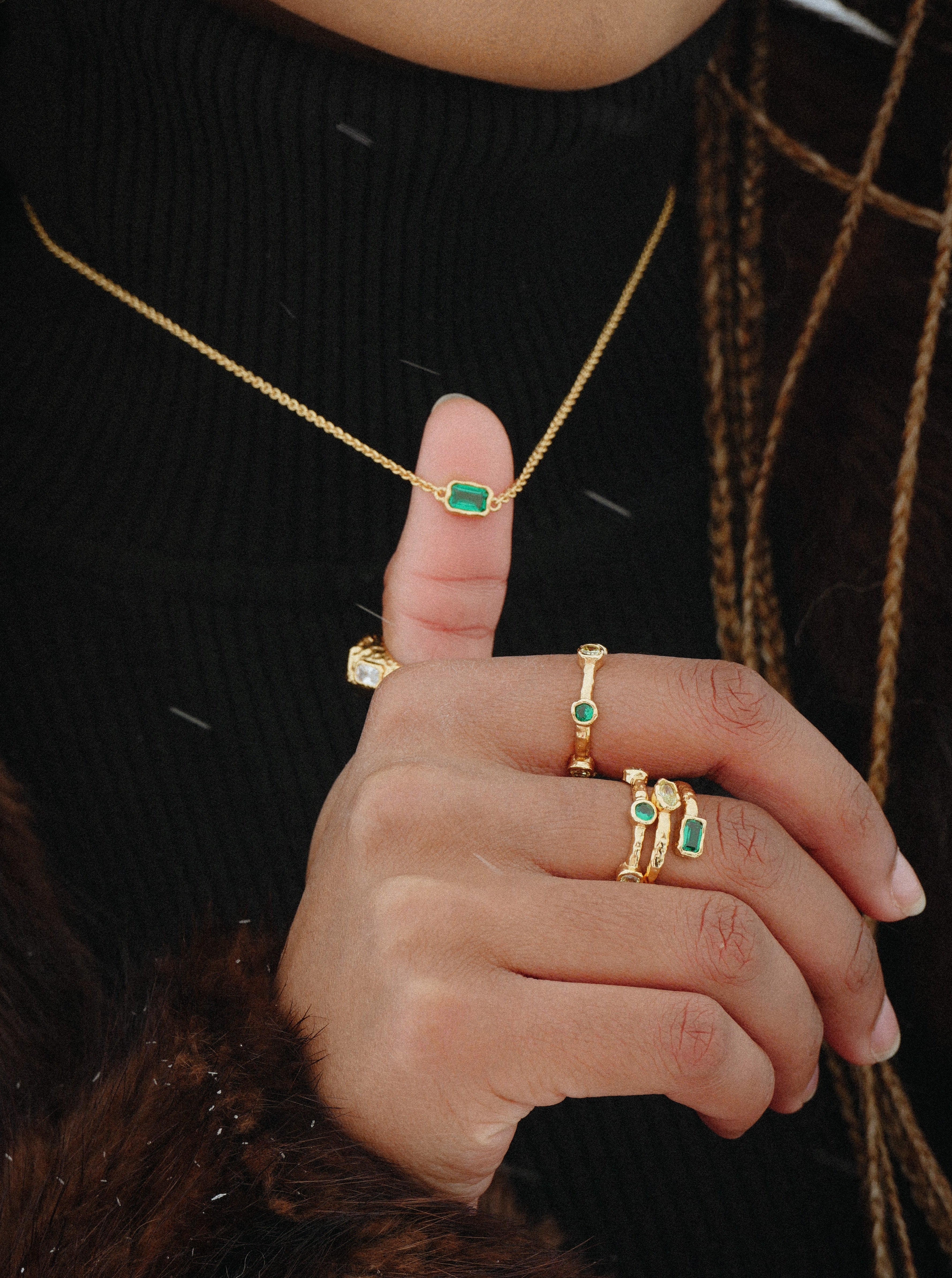 Lopsided Gemstone Necklace