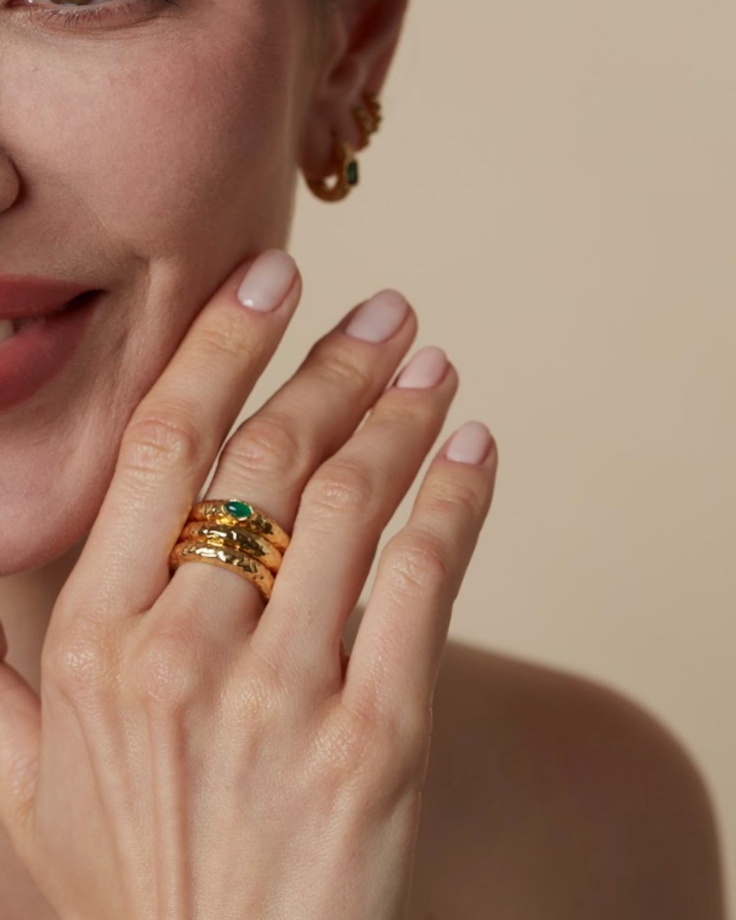 Gemstone Doughnut Ring