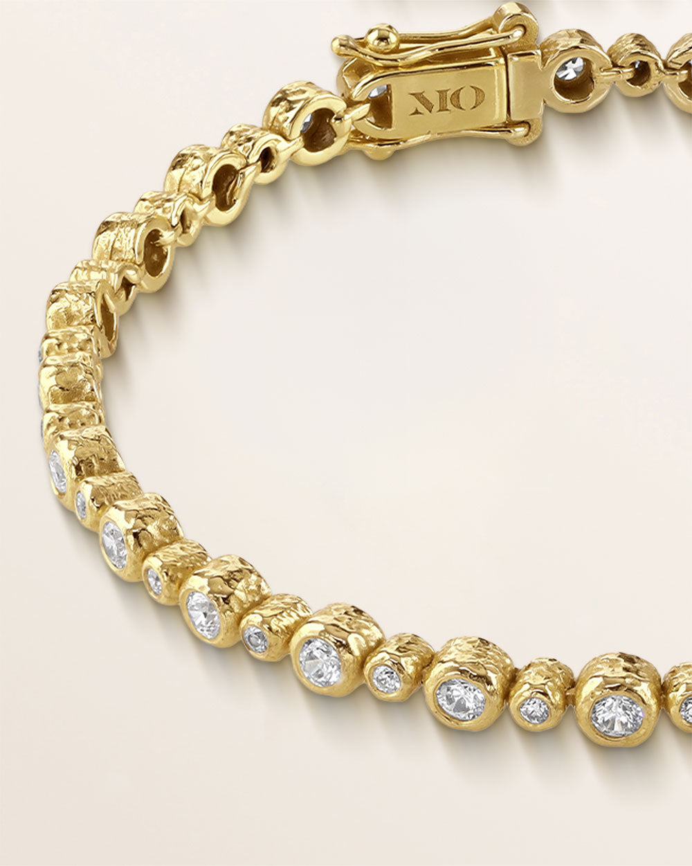 gold tennis bracelet Molly Olivia London