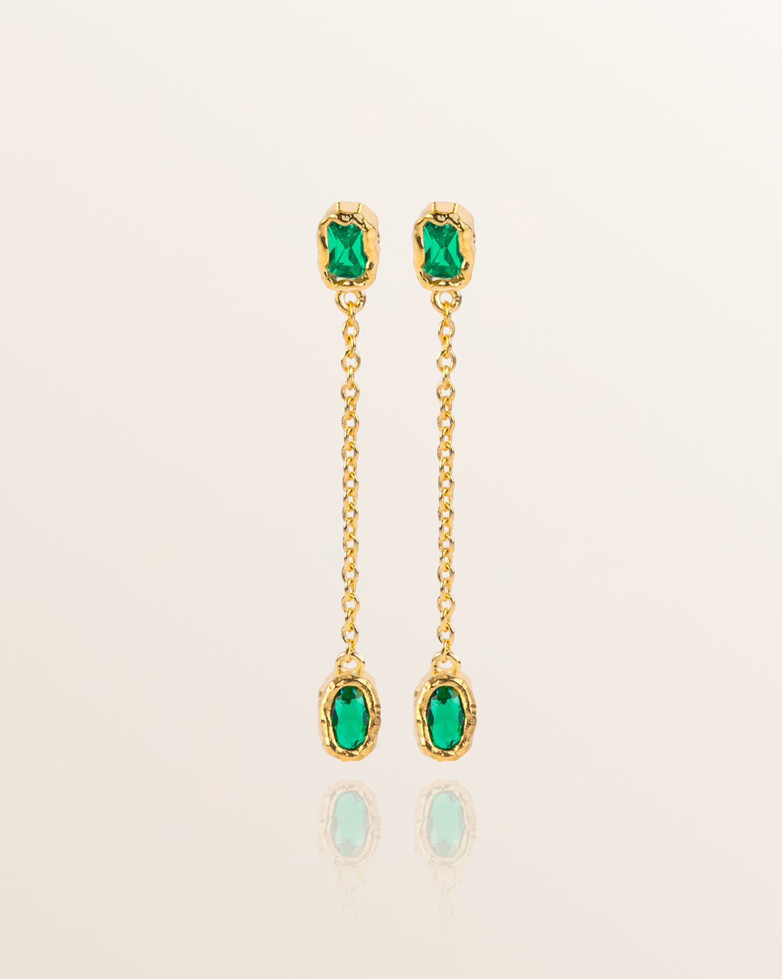 Colourburst Drop Earrings - Green