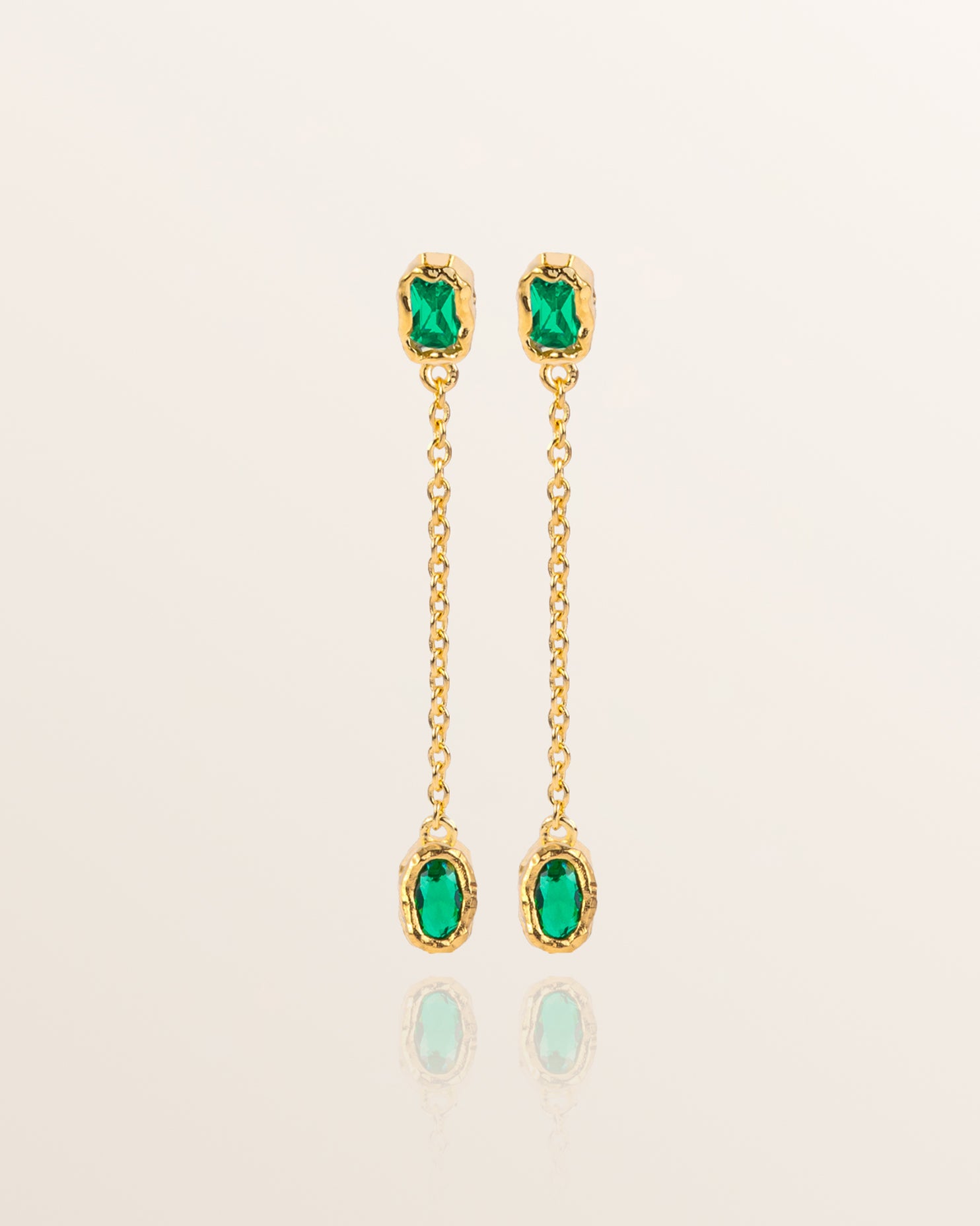 Colourburst Drop Earrings - Green