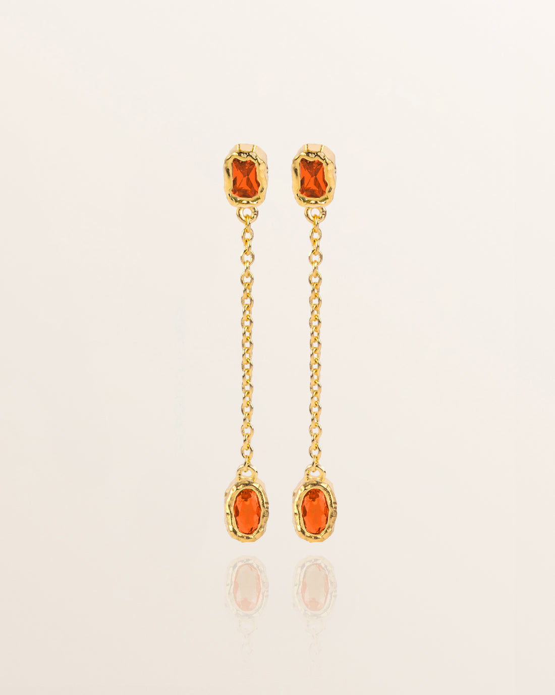 Colourburst Drop Earrings - Orange