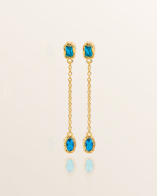 Colourburst Drop Earrings - Topaz