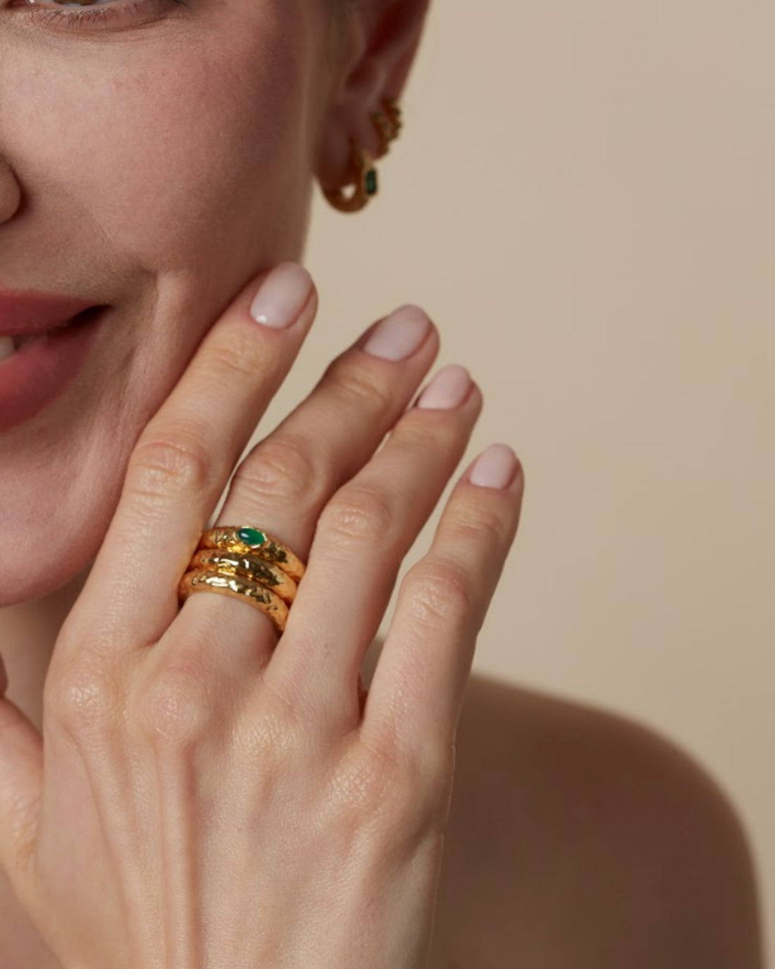 Gemstone Doughnut Ring