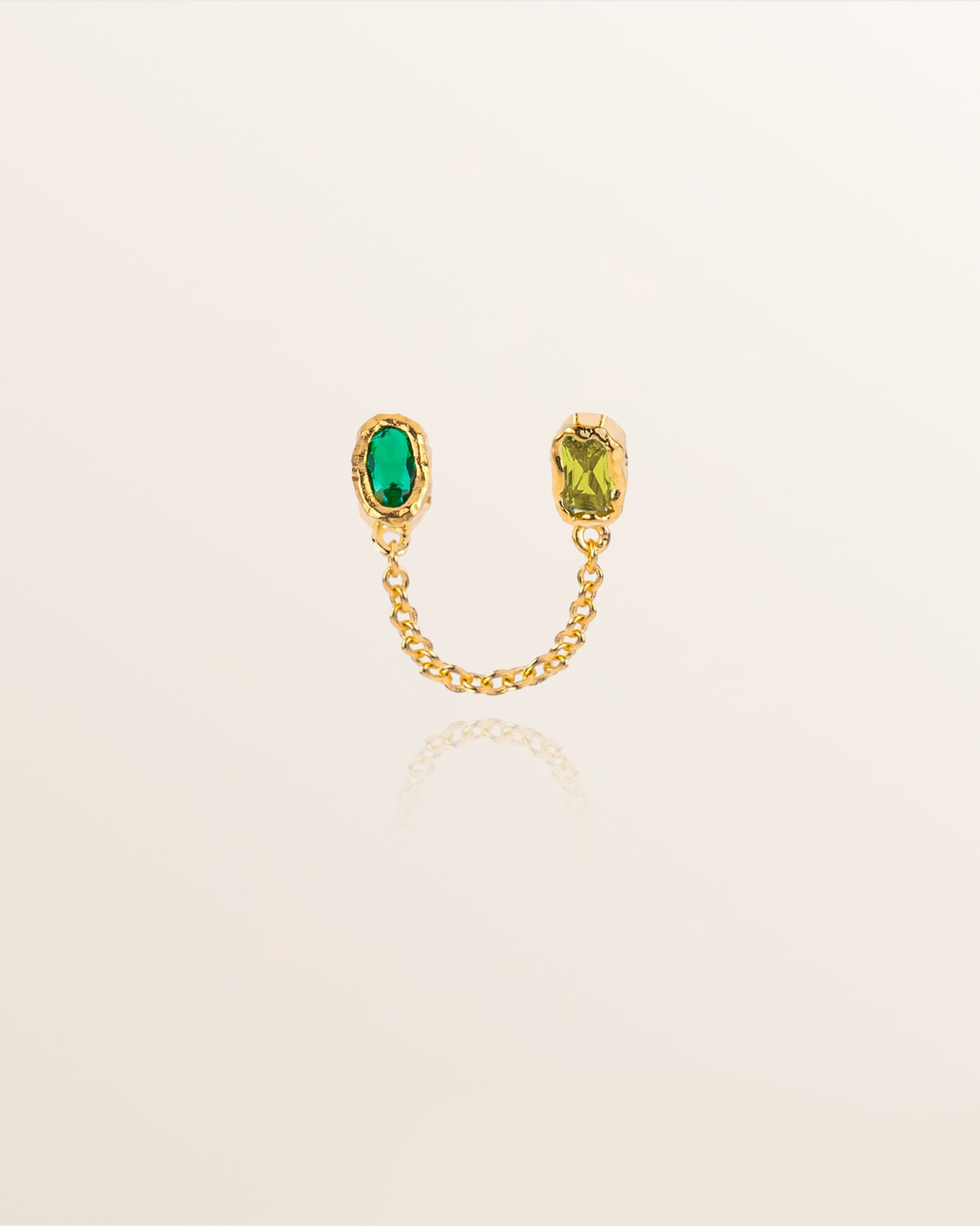 Colourburst Stud Earring - Green and Peridot