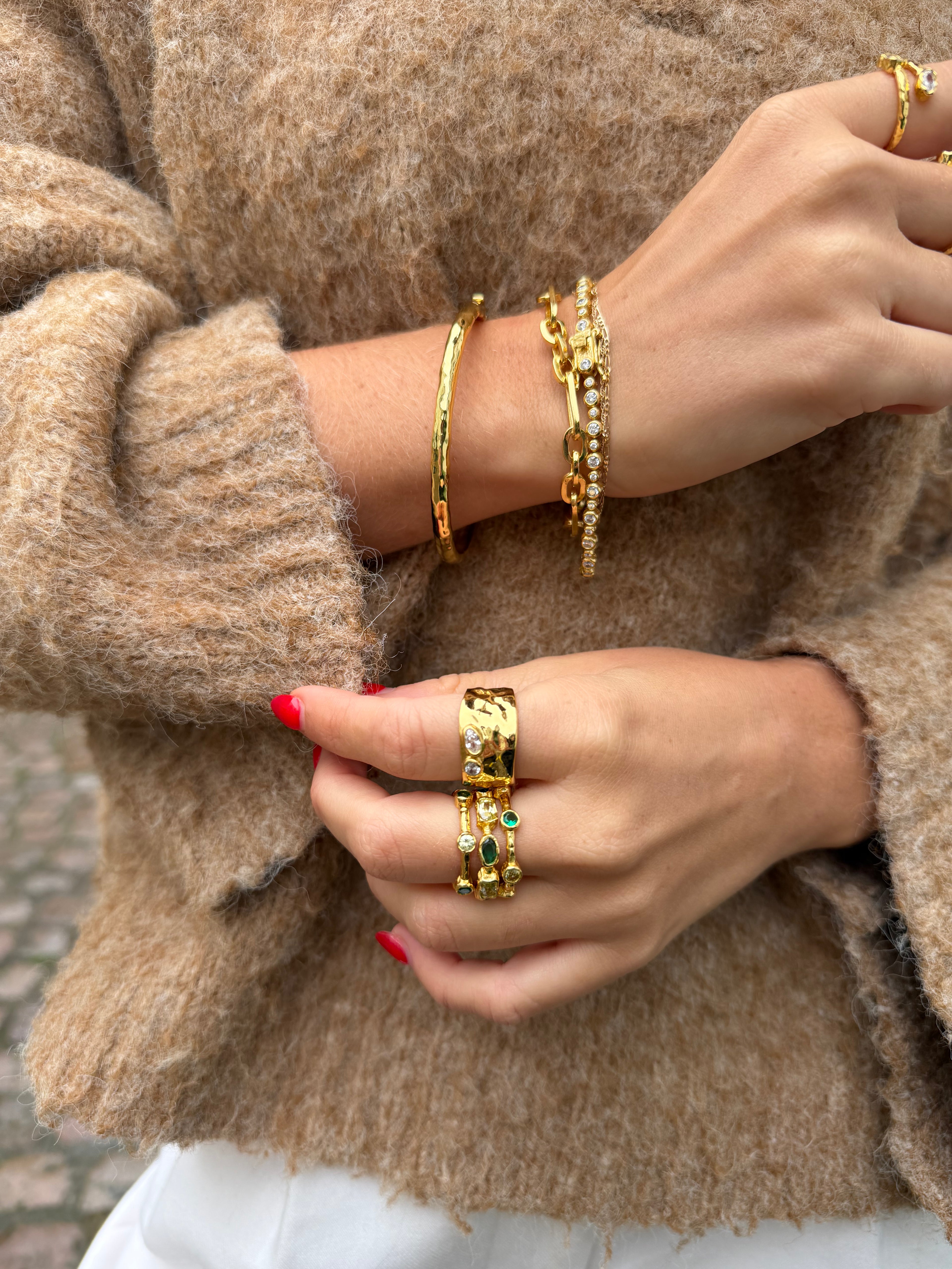 Stacking Ring Bundle - Green