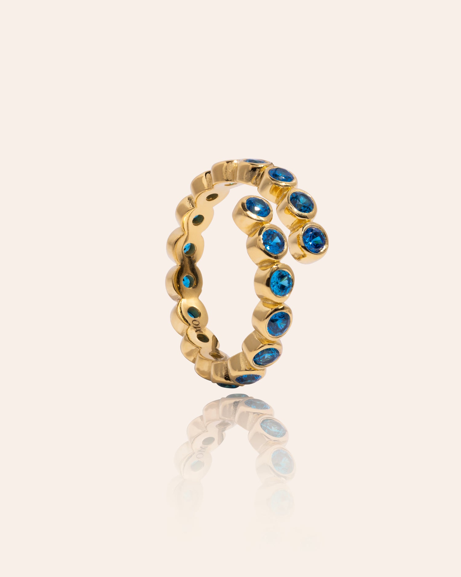 Eclipse Ring - Topaz Blue