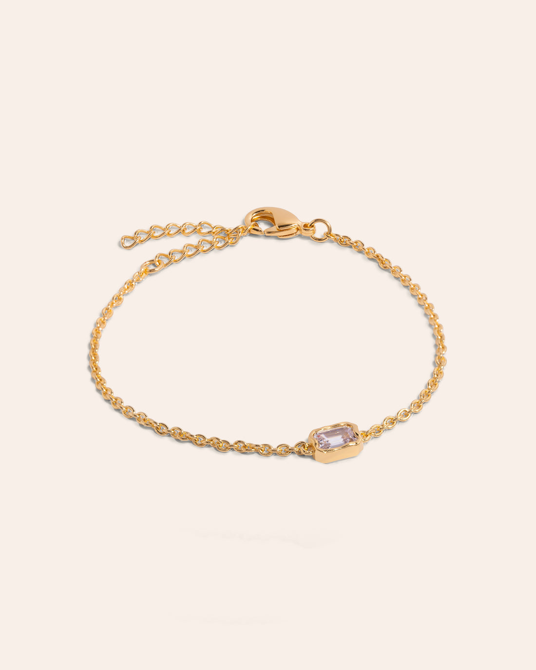 Lopsided Gemstone Bracelet - White