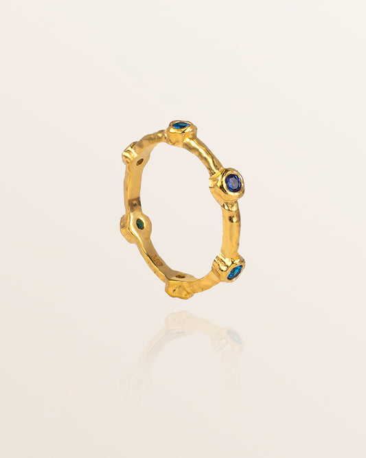 Rainbow Ring - Topaz and Sapphire