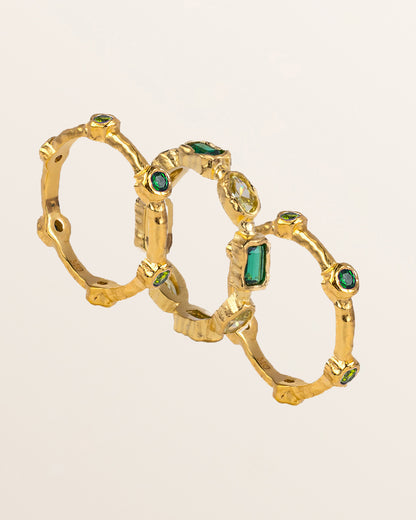 Stacking Ring Bundle - Green