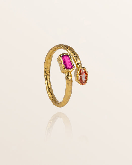 Solstice Ring - Magenta and Orange