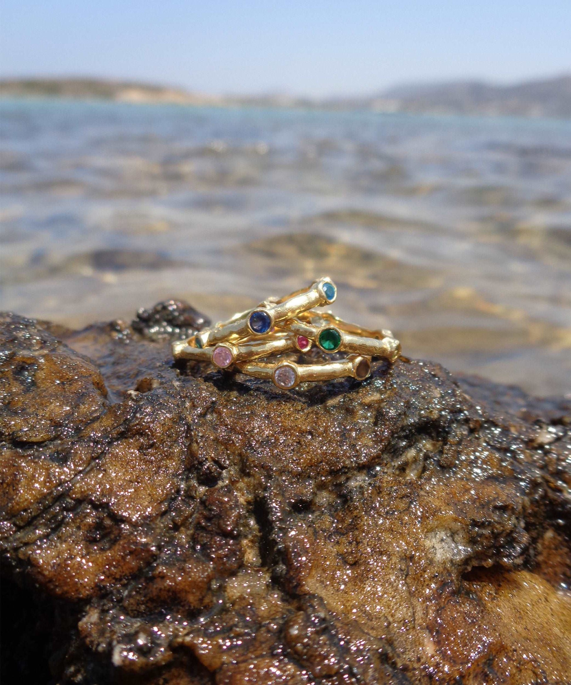 Rainbow Ring - Green and Peridot