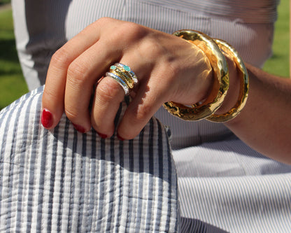 Gemstone Doughnut Ring