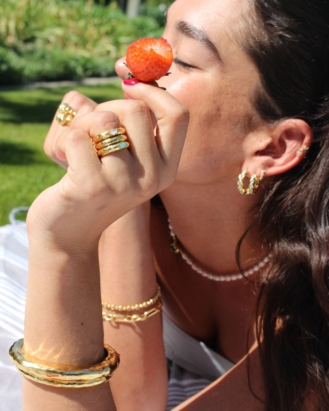 Gemstone Doughnut Ring