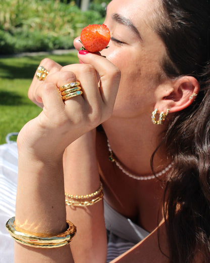 Gemstone Doughnut Ring