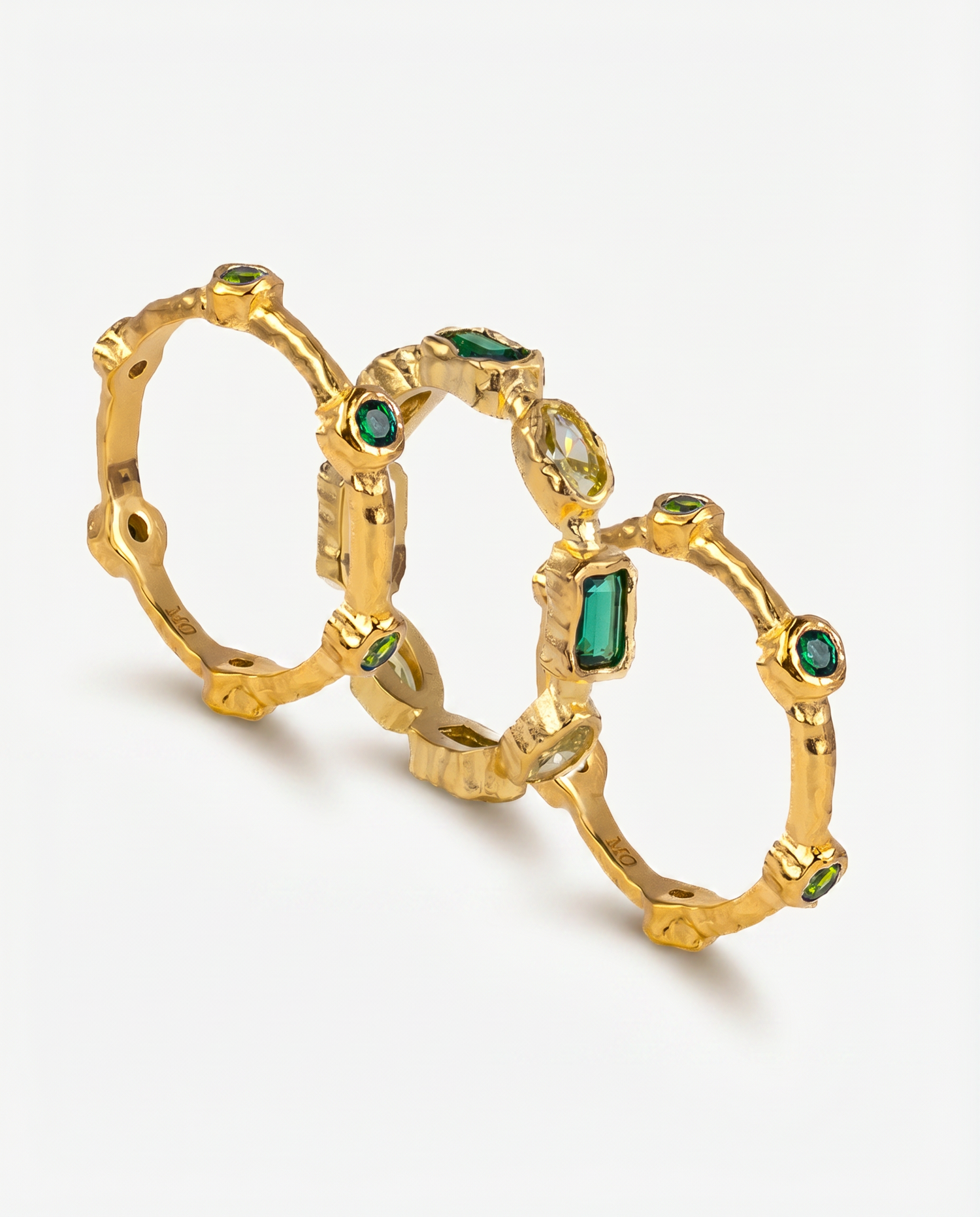 Stacking Ring Bundle - Green