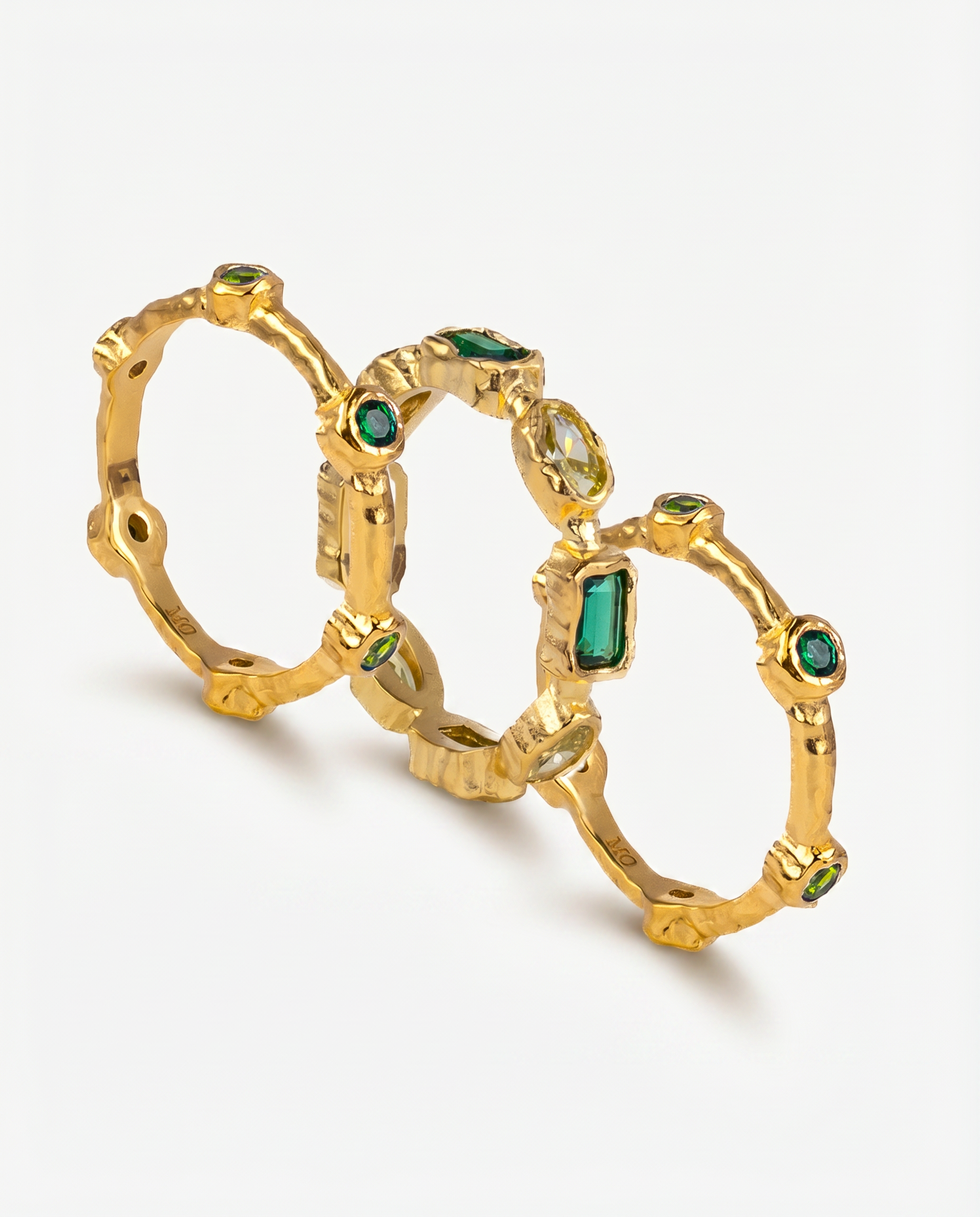 Stacking Ring Bundle - Green