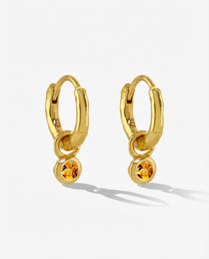 Nova Birthstone Hoops