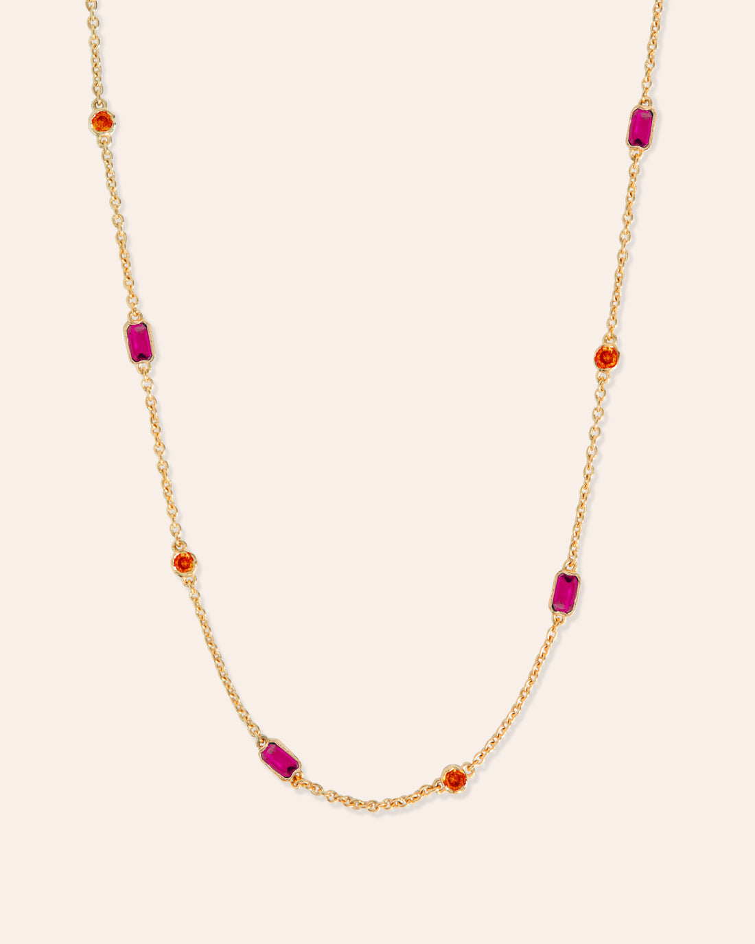 Stellar Necklace - Magneta &amp; Orange