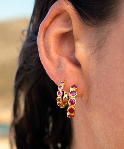 Aurora Earrings - Magenta