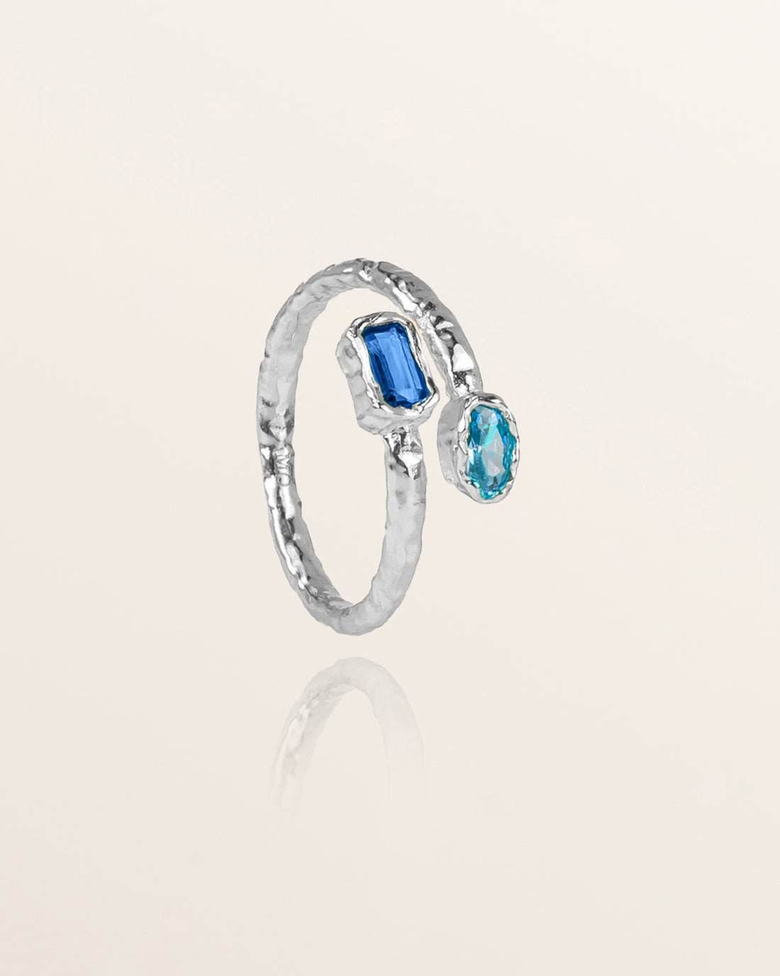 Solstice Ring - Topaz &amp; Sapphire, Silver